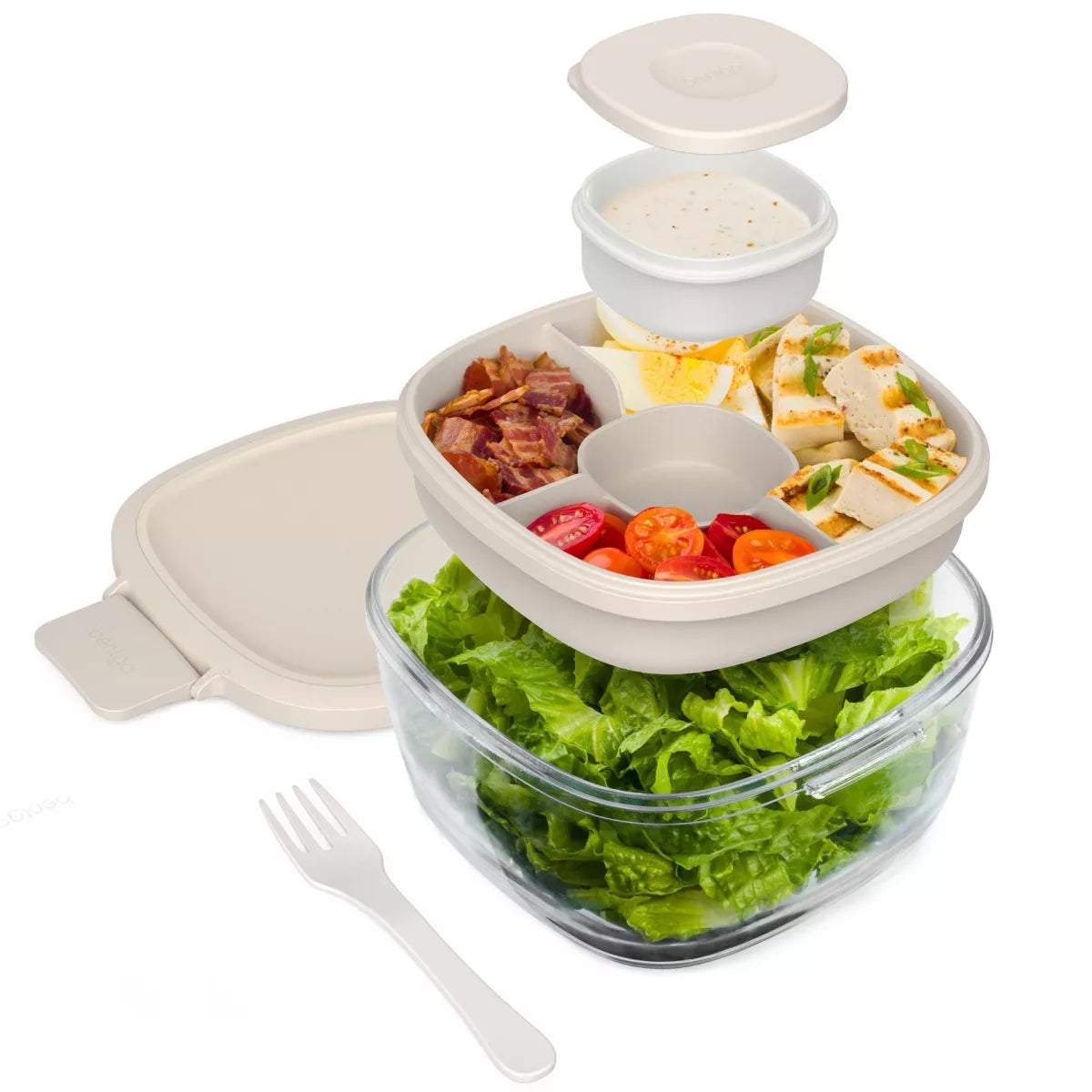 Bentgo 61Oz 6Pc Glass All in One Salad Container