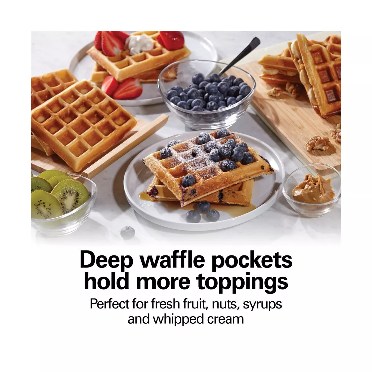 Hamilton Beach 4 Square Belgian Waffle Maker - Stainless Steel