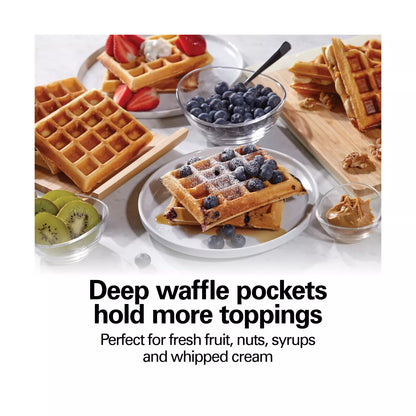Hamilton Beach 4 Square Belgian Waffle Maker - Stainless Steel
