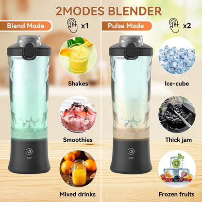 Personal Portable Blender, Small Kitchen Appliances Blender Cup for Shakes and Smoothies Rechargeable Shaker Bottle, 20Oz