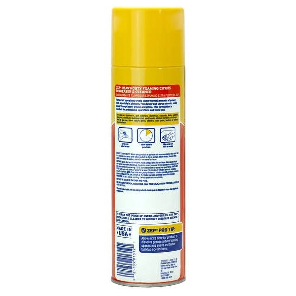 Foaming Citrus Degreaser for Vehicles, 18 Oz, 10.19 Inch, 1 Count per Pack