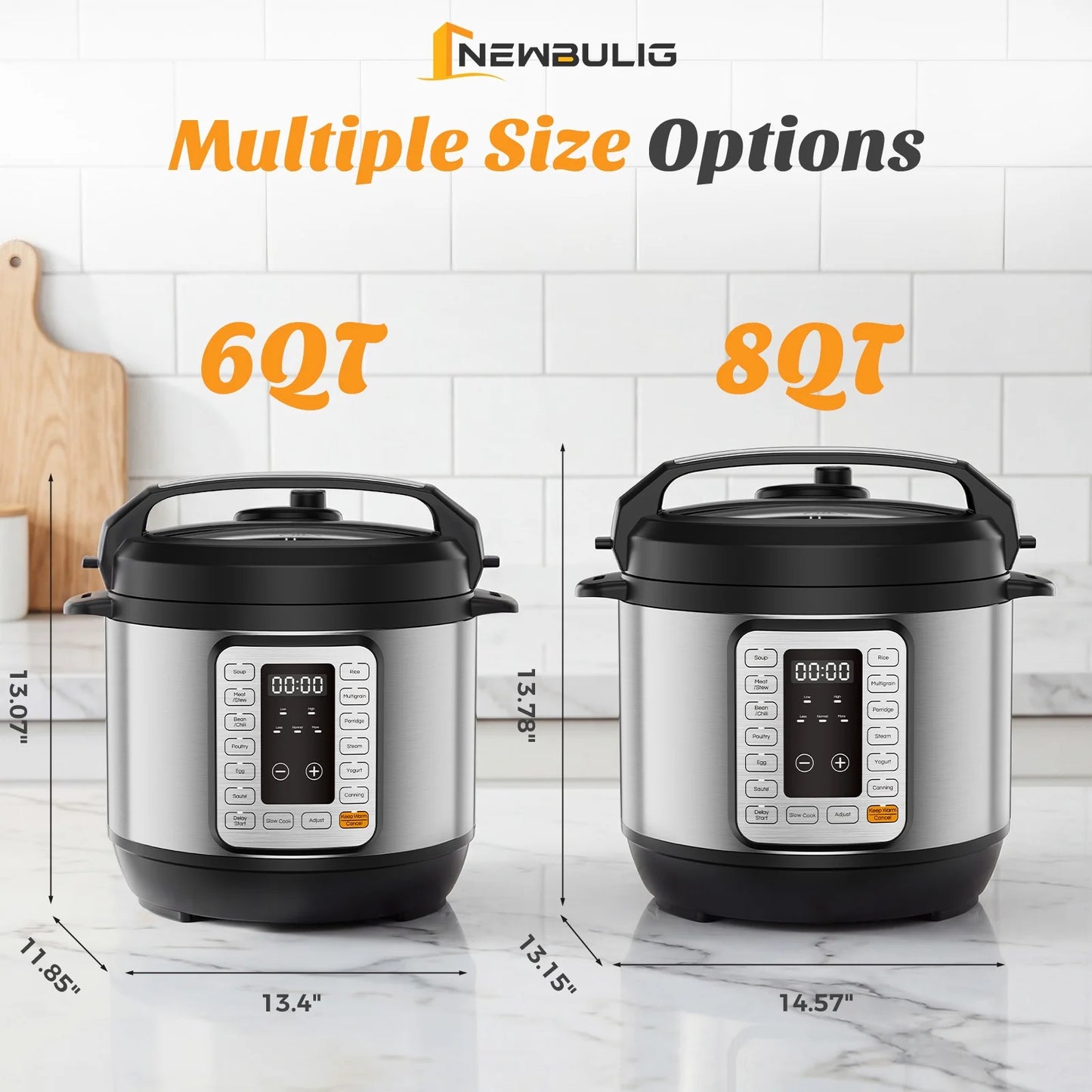 Electric Pressure Cooker 8 Quart Multi Kitchen Appliances, Instant Multi Cooker Stainless Steel Cooker