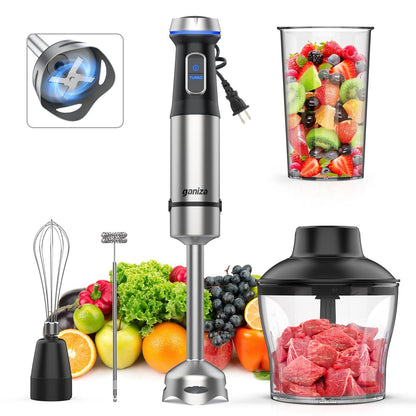 Immersion Blender 5 in 1 Hand Max 1000W Heavy Duty Motor 16 Speed Mode Handheld