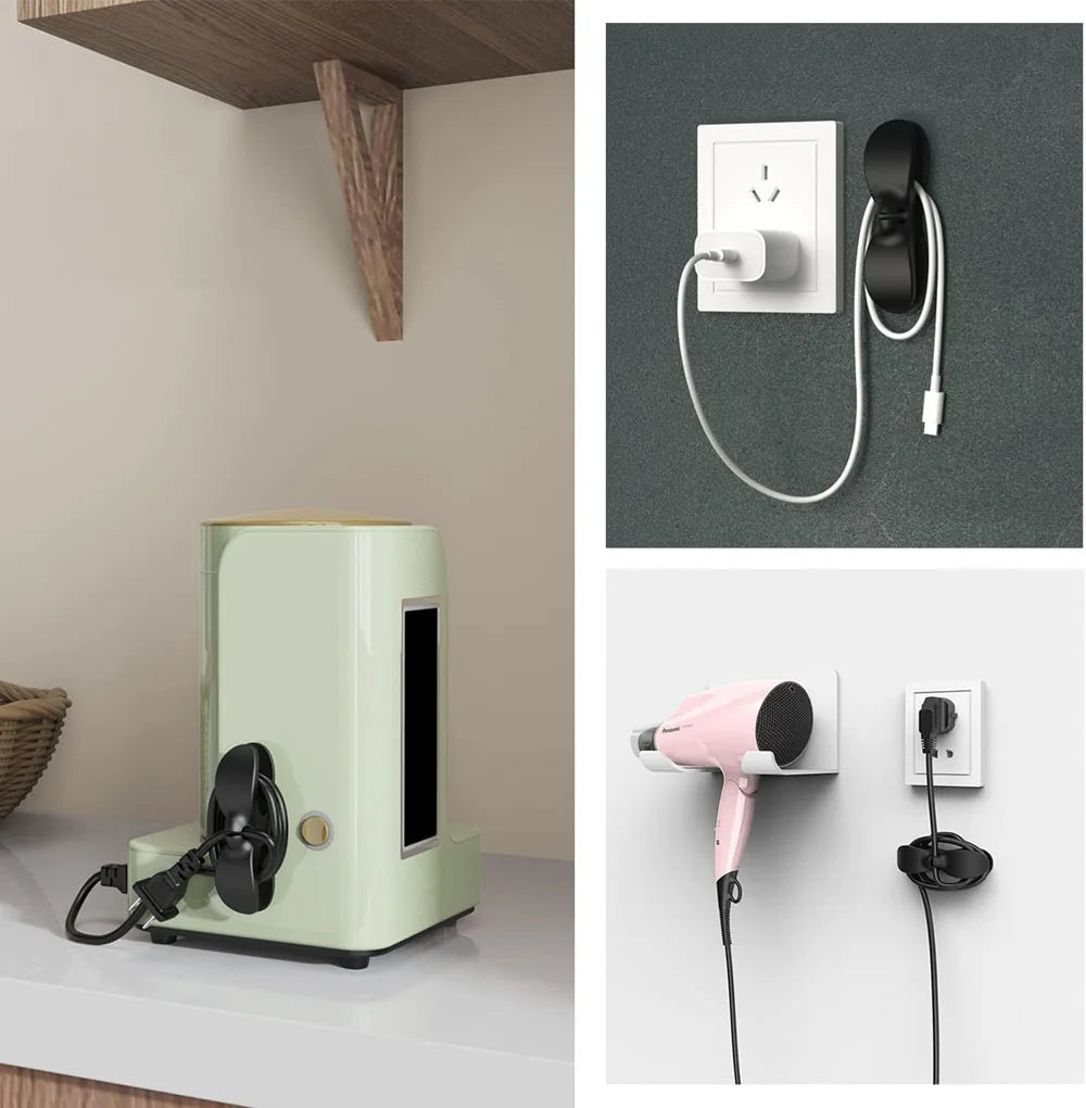 4/10Pcs Kitchen Appliance Cable Organizer Storage Household Rice Cooker Wire Storage Punch-Free Holder Household Organizer