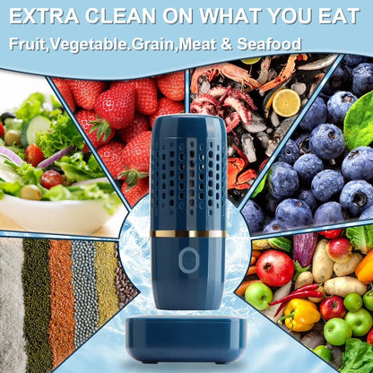 Fruit and Vegetable Washing Machine,Kitchen Gadget Portable Fruit Cleaner Device in Water-Fruit and Vegetable Cleaner for Cleaning Fruit, Vegetable, Tableware (Green)