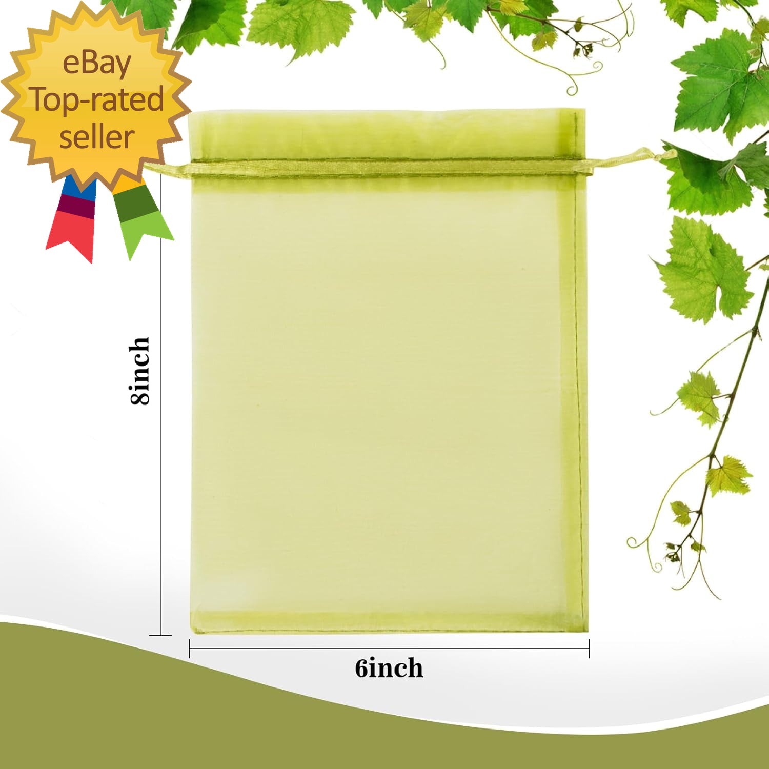 50PCS Fruit Protection Bags 6"X8 Fruit Cover for Fruit Tree Netting Fruit Nets