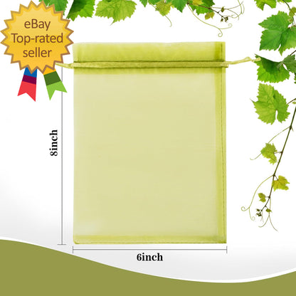 50PCS Fruit Protection Bags 6"X8 Fruit Cover for Fruit Tree Netting Fruit Nets