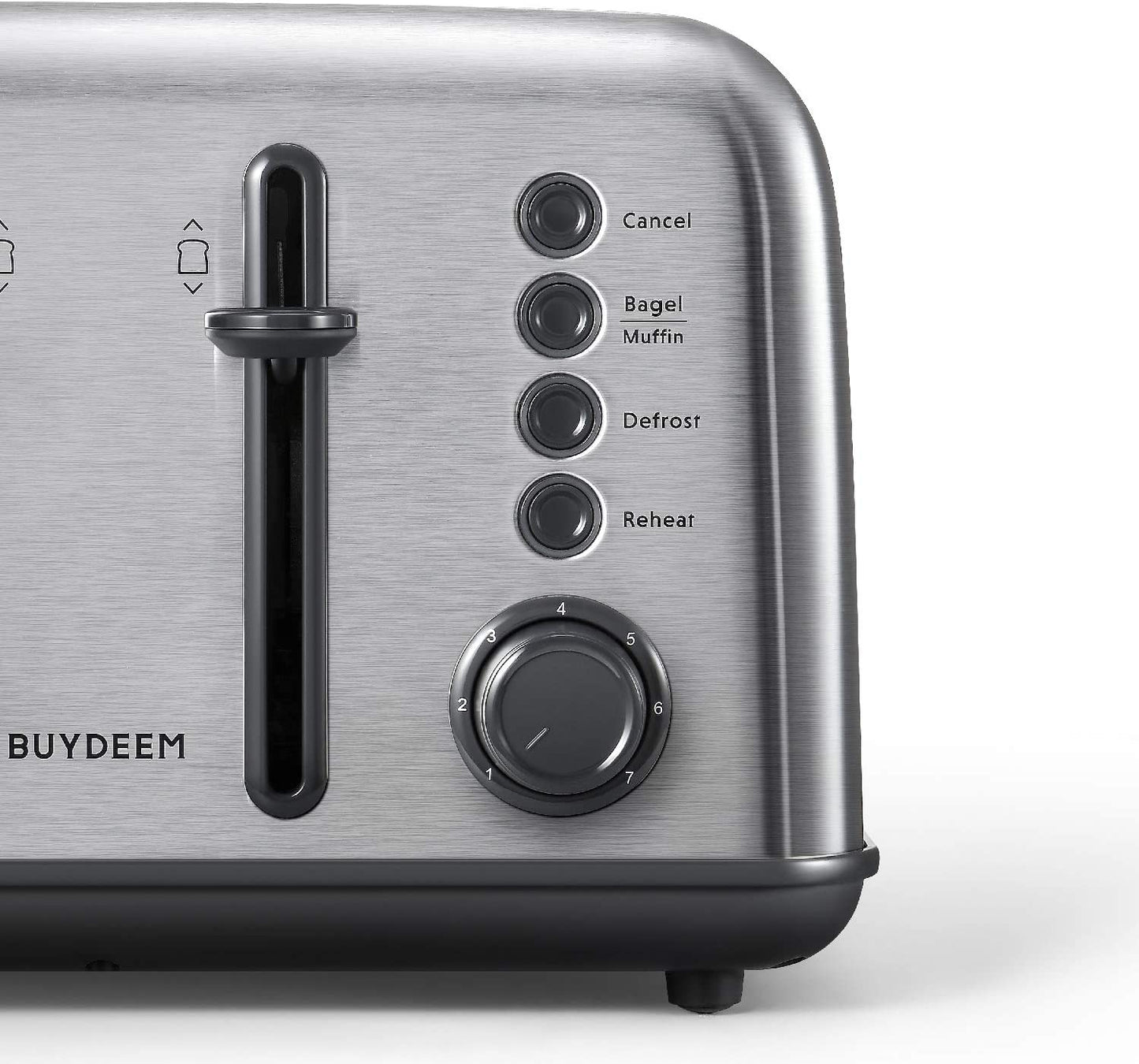 DT640 4-Slice Toaster, Extra Wide Slots, Retro Stainless Steel with High Lift Lever, Bagel and Muffin Function, Removal Crumb Tray, 7-Shade Settings,Stainless Steel