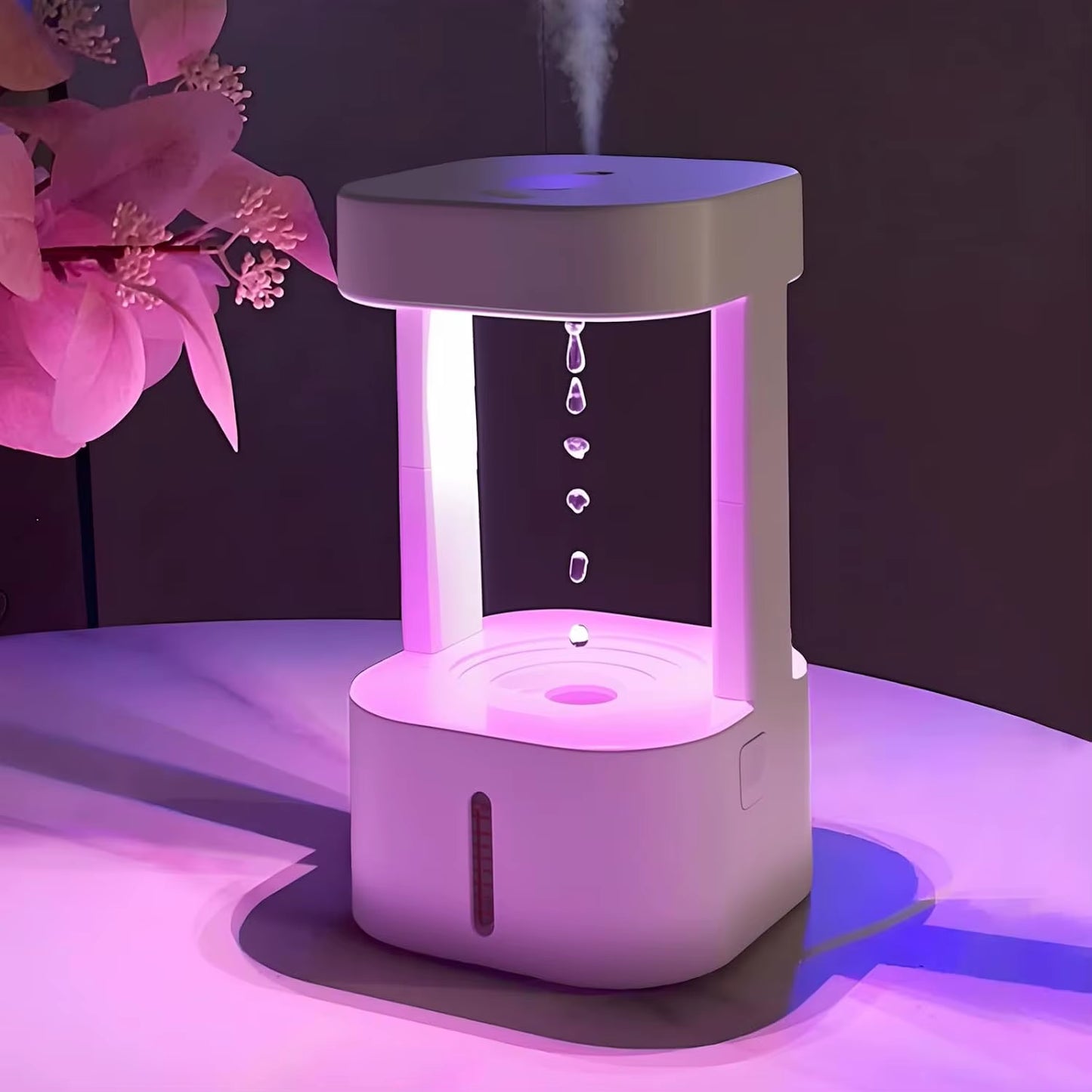 7 Color anti Gravity Humidifier 580Ml Levitating Water Drip Desk Mini Rain Humidifier Cool Mist Aroma Diffuser for Bedroom