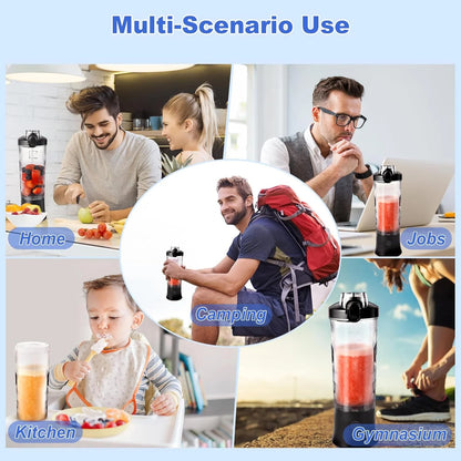 Personal Portable Blender, Small Kitchen Appliances Blender Cup for Shakes and Smoothies Rechargeable Shaker Bottle, 20Oz