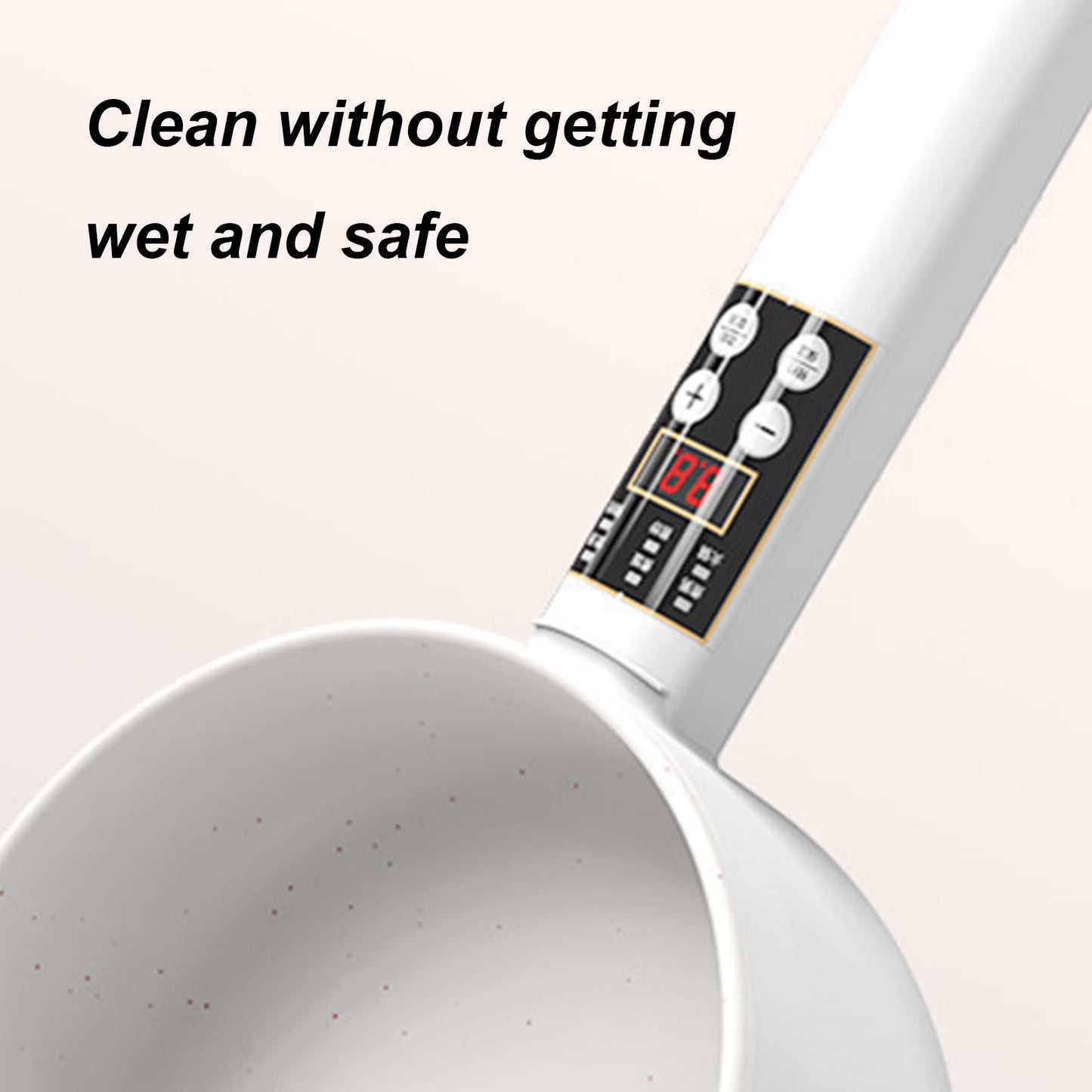 Wallfire Electric Hot Pot,2L Electric Cooker Steamer, Multifunctional Non-Stick Pan,Suitable for Ramen, Steak, Egg,Rice, Oatmeal, Soup Smart Button,White