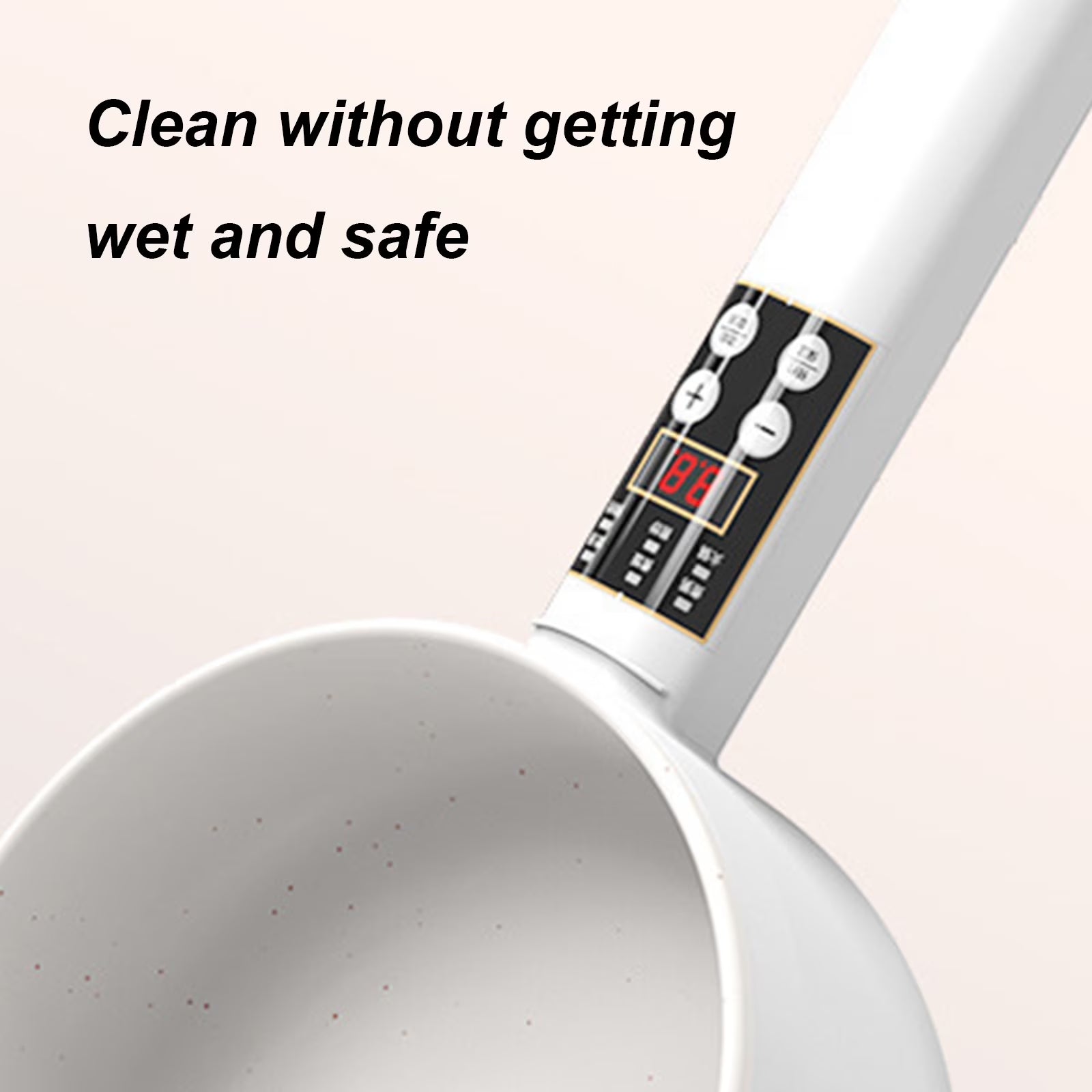 Wallfire Electric Hot Pot,2L Electric Cooker Steamer, Multifunctional Non-Stick Pan,Suitable for Ramen, Steak, Egg,Rice, Oatmeal, Soup Smart Button,White