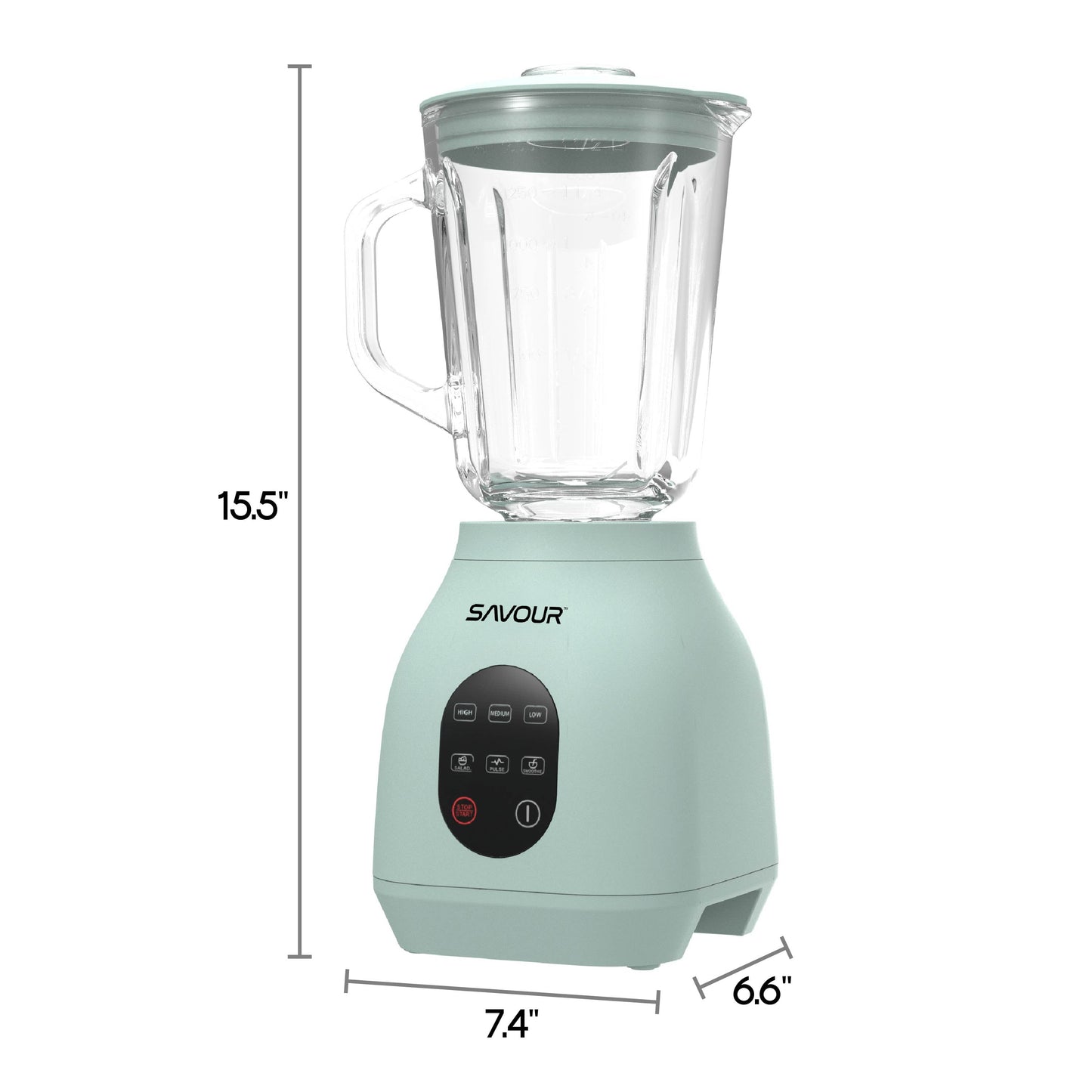 Savour by  500W Touchscreen Smoothie Blender – 50Oz Ice Crushing Countertop Blender for Smoothies, Sauces, Cocktails and More