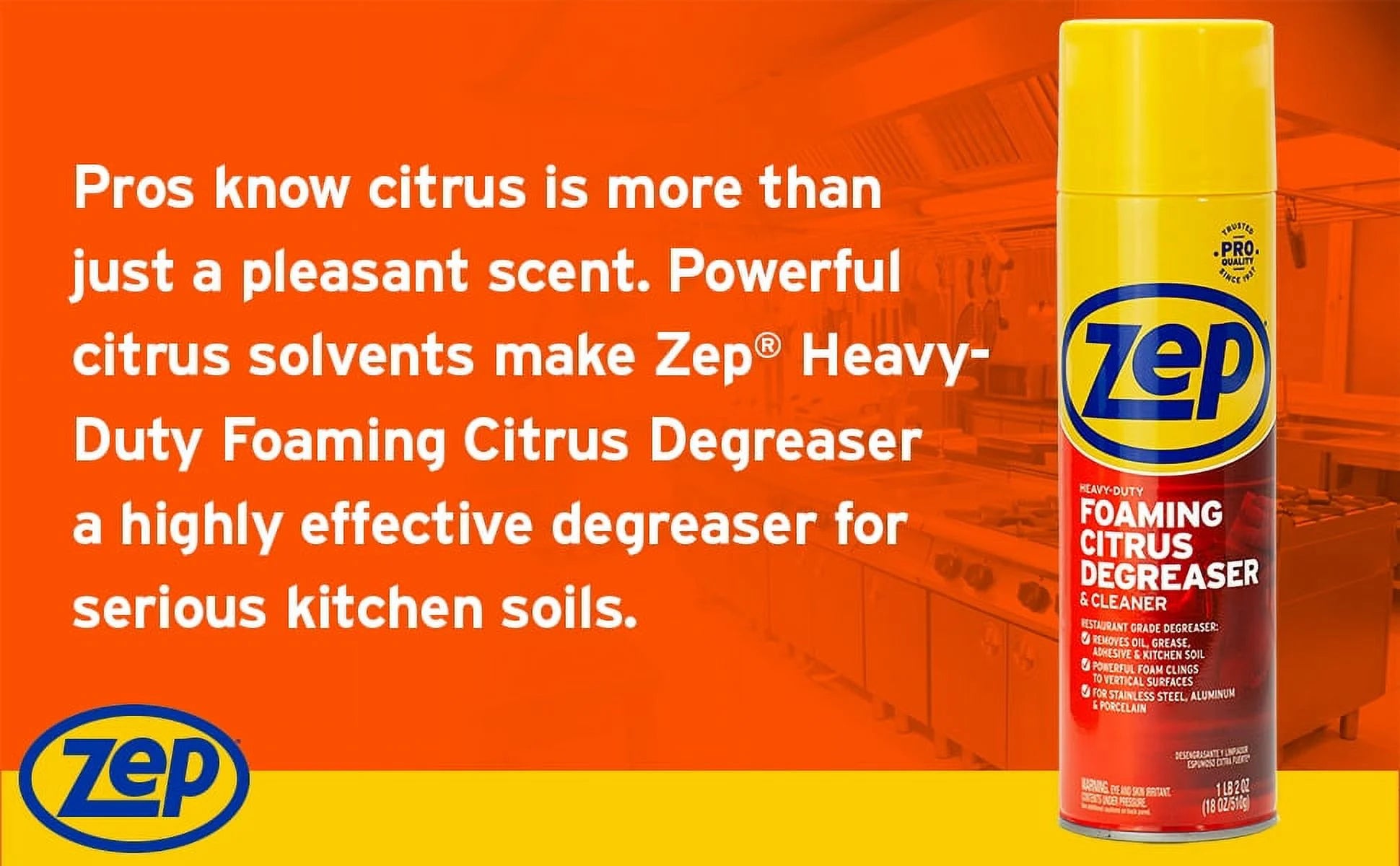 Foaming Citrus Degreaser for Vehicles, 18 Oz, 10.19 Inch, 1 Count per Pack