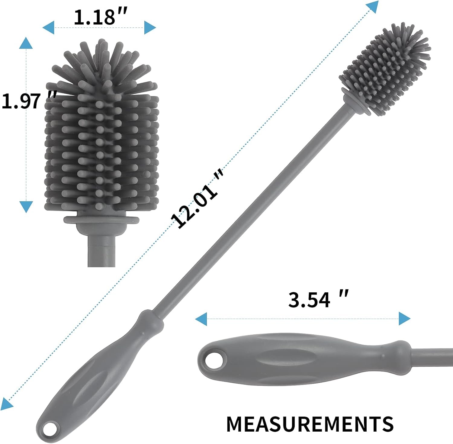 Silicone Bottle Cleaning Brush,Water Bottle Cleaner (2 Pack)