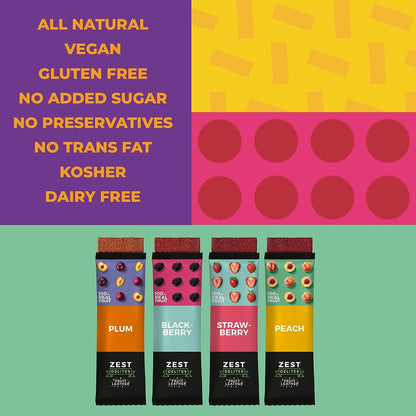 Fruit Leather Snacks, Vegan Healthy Snacks for Adults & Kids , Pack of 36