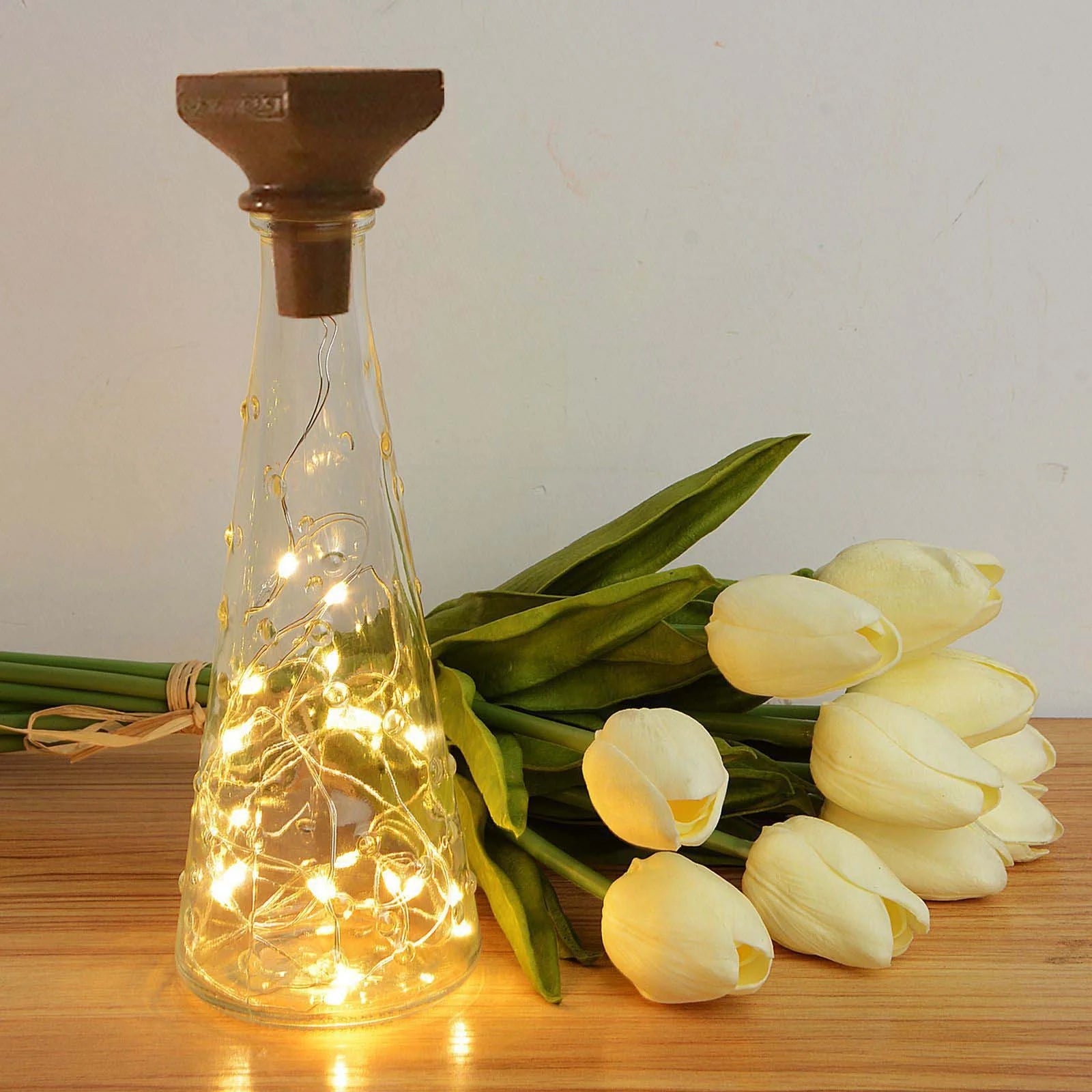 2025 Upgraded Solar Wine Bottle Lights,20 Leds Waterproof Copper Lights, Bottle Lights Fairy Cork String Lights for Christmas, Outdoor, Wedding Decor, Halloween Decor(Warm White)