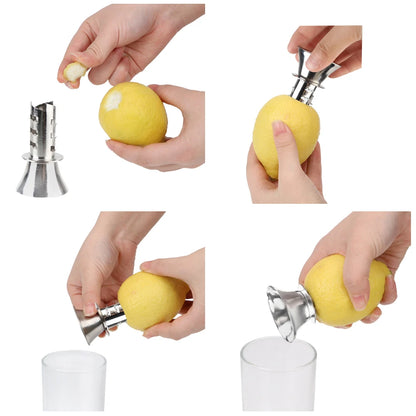 Juice Squeeze Manually Lemon Squeezer Stainless Steel Fruit Tool for Lemon Orange Limes Citrus Hand Juicer Pourer Screw