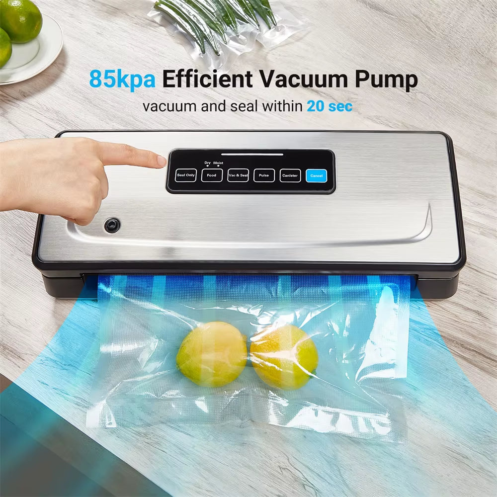 Plastic Bag Sealer Vacuum Sealing Machines with Dry/Moist/Pulse/Canister Packaging Modes Versatile Kitchen Appliances