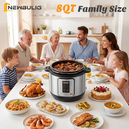 Electric Pressure Cooker 8 Quart Multi Kitchen Appliances, Instant Multi Cooker Stainless Steel Cooker