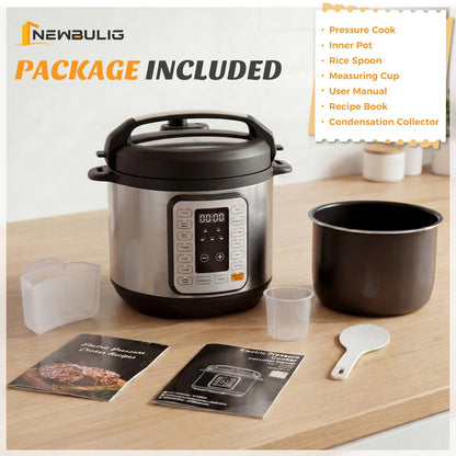 Electric Pressure Cooker 8 Quart Multi Kitchen Appliances, Instant Multi Cooker Stainless Steel Cooker