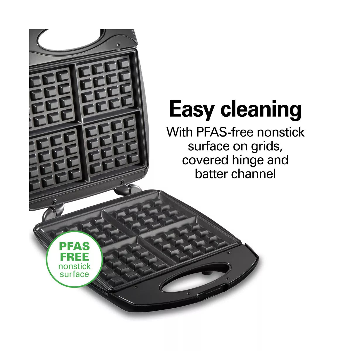Hamilton Beach 4 Square Belgian Waffle Maker - Stainless Steel
