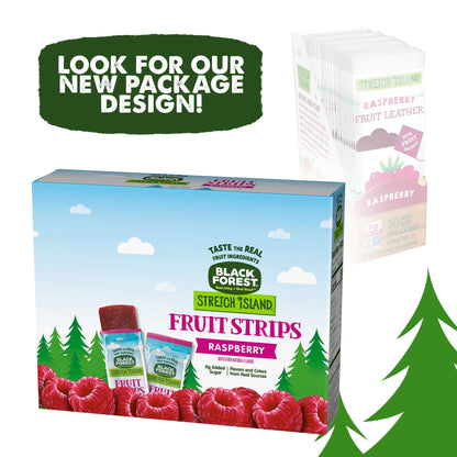 Stretch Island Fruit Leather Snacks, Ripened Raspberry, 0.5 Oz, 30 Count