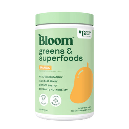 Greens & Superfoods Powder, Mango, 25 Servings