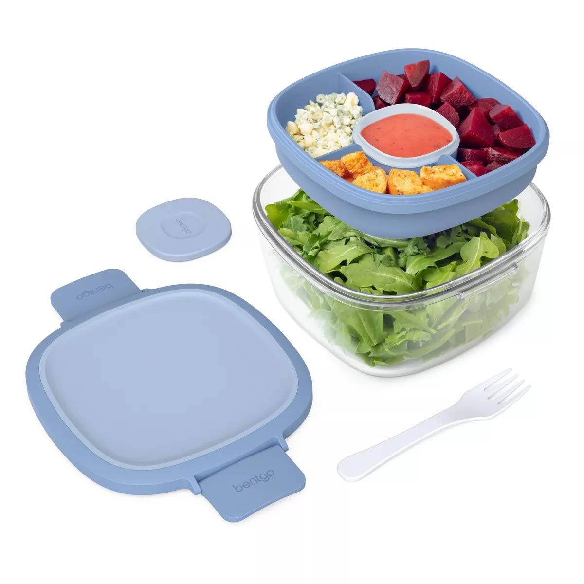 Bentgo 61Oz 6Pc Glass All in One Salad Container