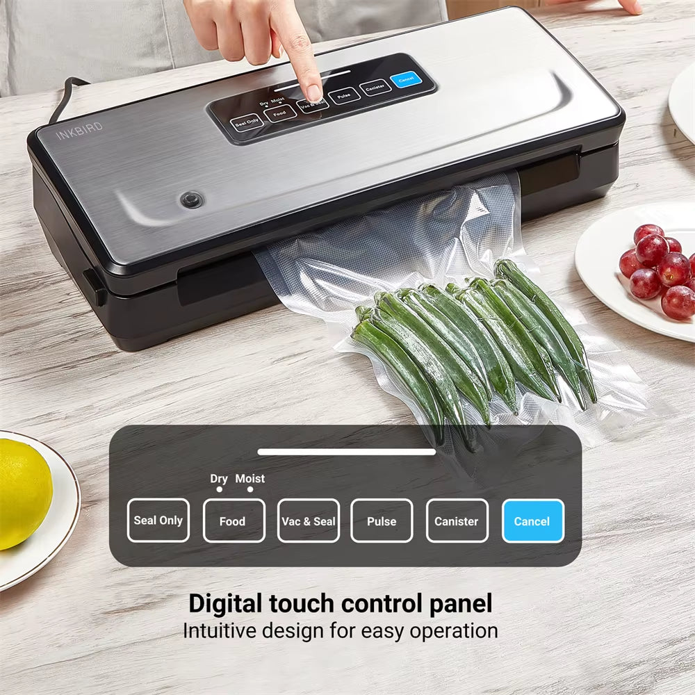 Plastic Bag Sealer Vacuum Sealing Machines with Dry/Moist/Pulse/Canister Packaging Modes Versatile Kitchen Appliances