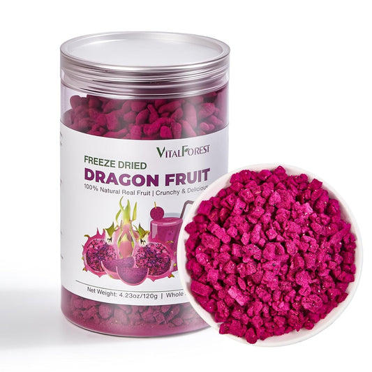 Freeze Dried Dragon Fruit Cubes – 4.23Oz (120G) 100% Red Dragon Fruit (Pitaya) C