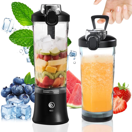 Personal Portable Blender, Small Kitchen Appliances Blender Cup for Shakes and Smoothies Rechargeable Shaker Bottle, 20Oz